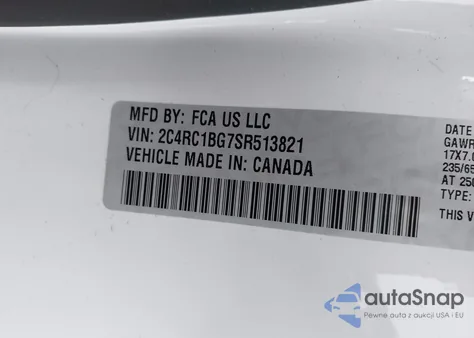 2025 Chrysler Pacifica Select from USA, damaged, VIN 2C4RC1BG7SR513821